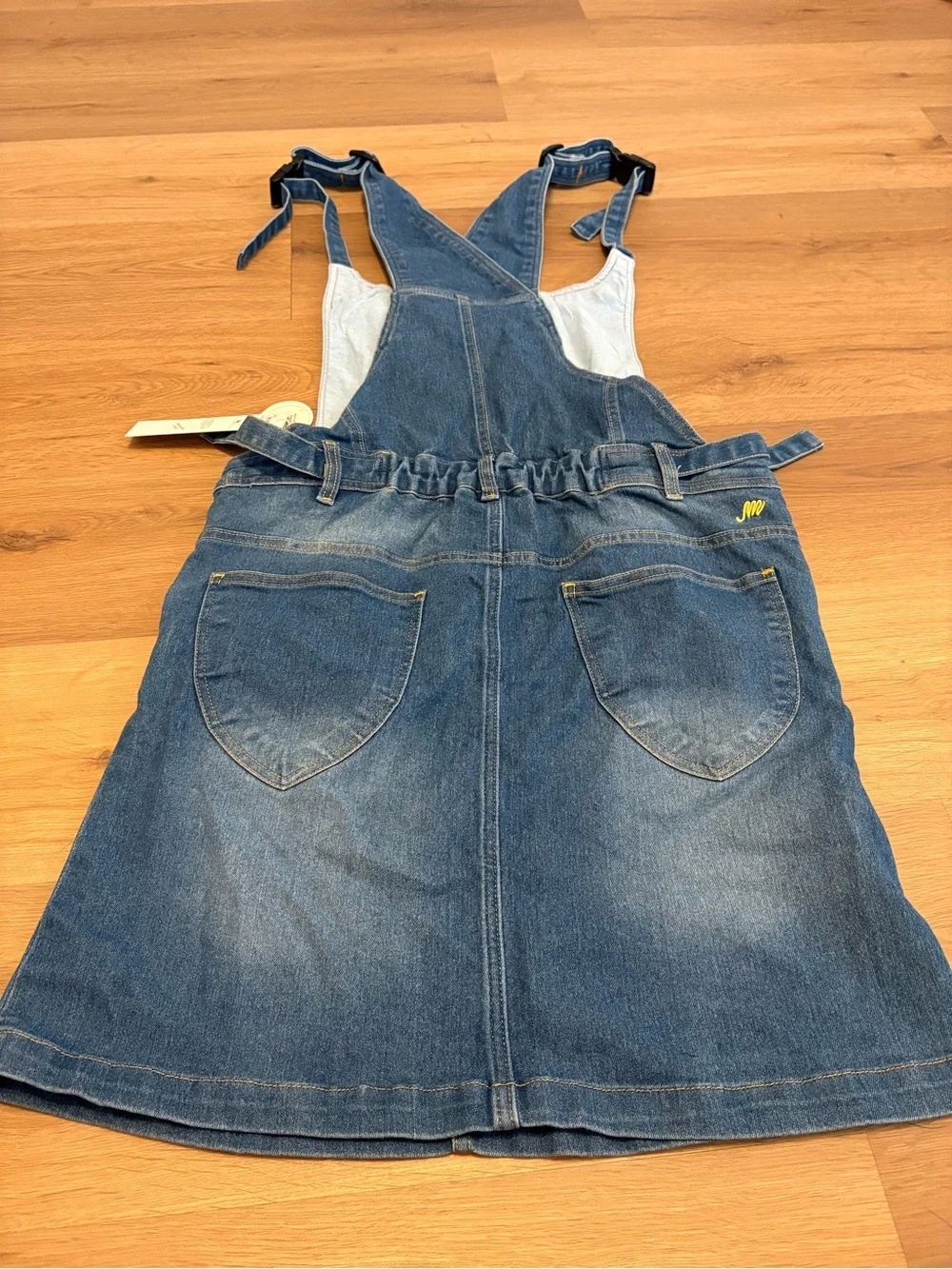 The Mumsie ‘The Evie’ Denim Overall Dress Small to Medium Size - Picture 7 of 10